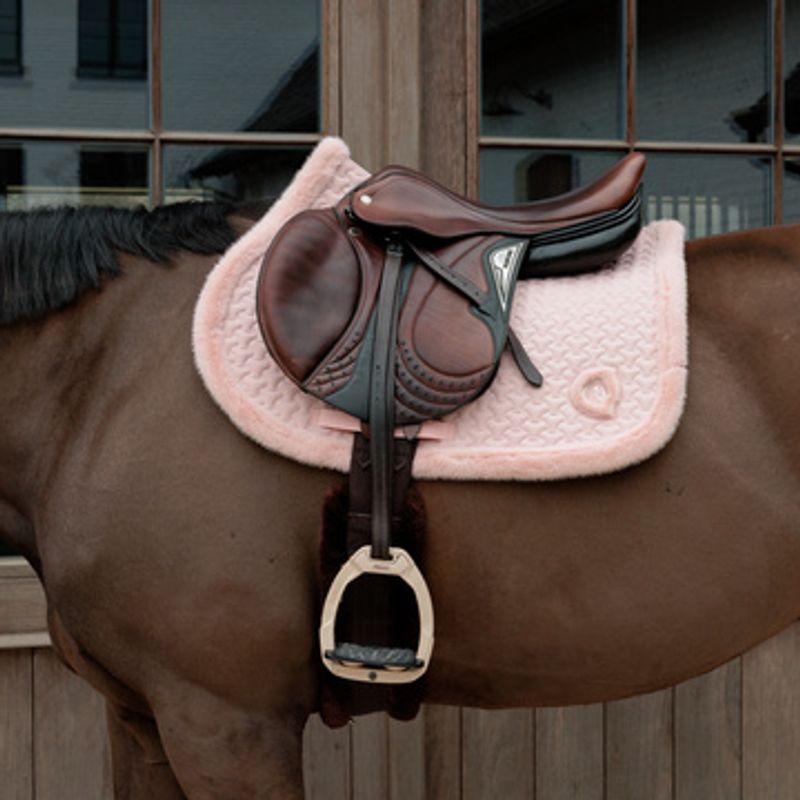 Kentucky Saddle Pad Fake Fur Plaited Quilt Jumping