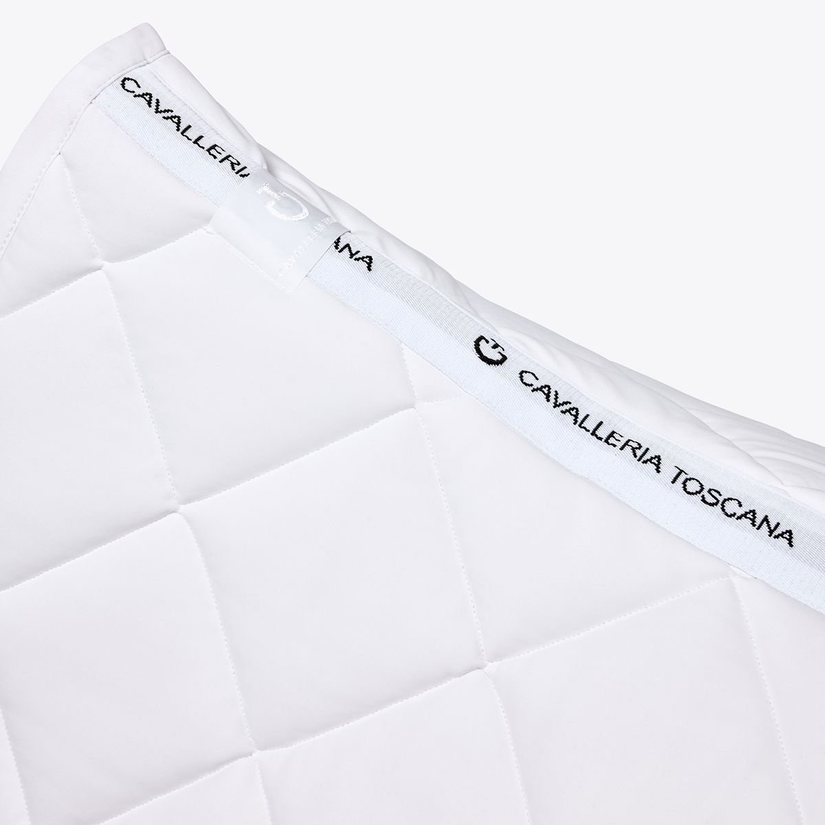 Cavalleria Toscana Dressage Saddle Pad in Quilted Jersey - White