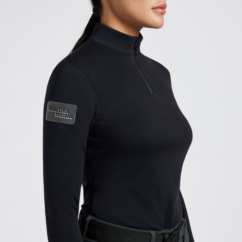 Cavalleria Toscana Women's Technical Wool Training Polo