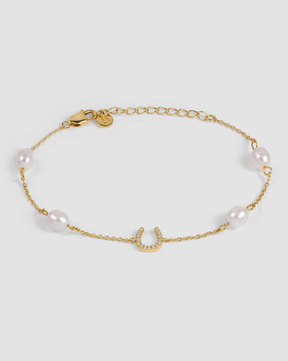 LILLY – Horseshoe Perle Armbånd