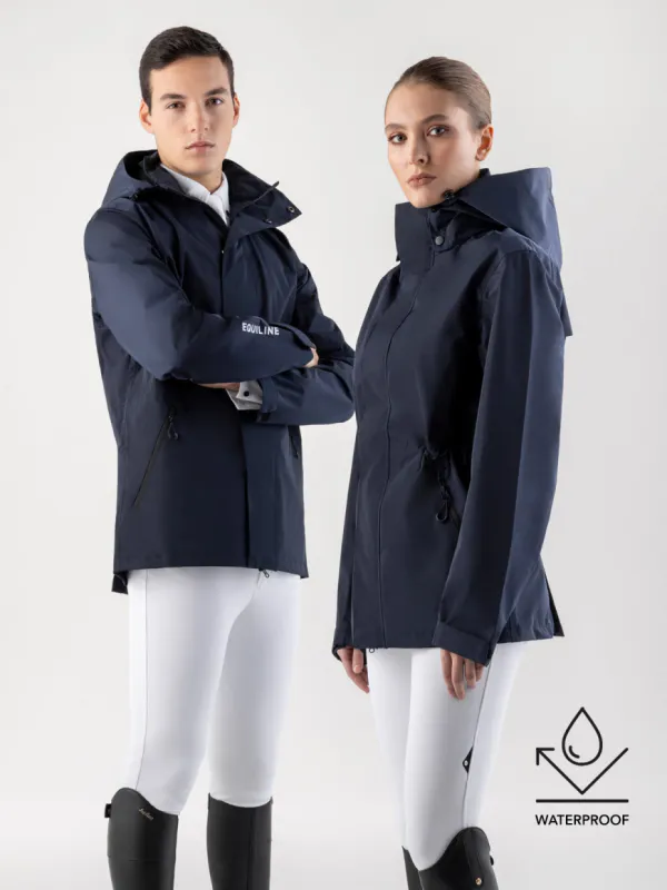 Equiline REVEK - blue unisex waterproof jacket, CORE