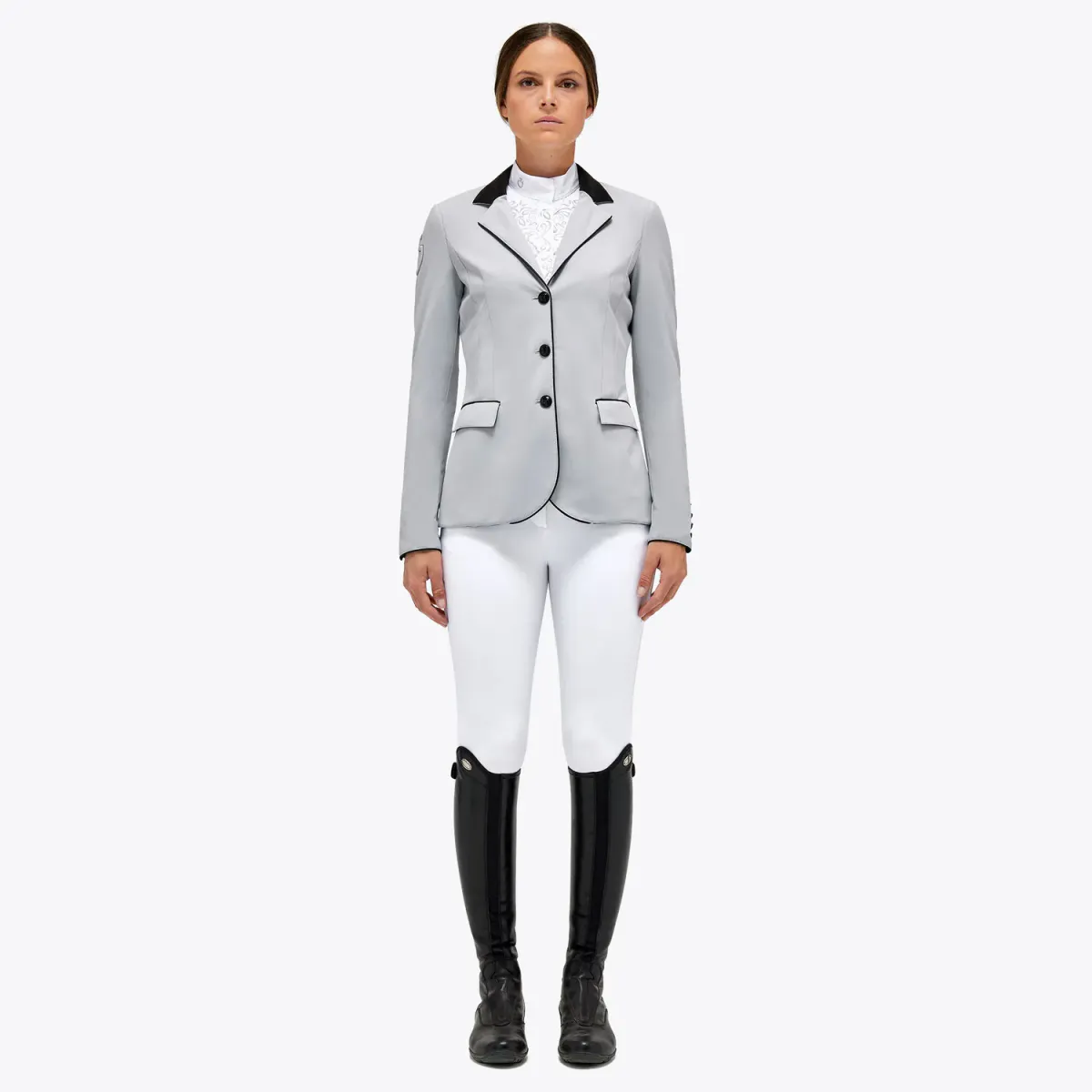 Cavalleria Toscana Women's Competition Jacket with Buttons - grey